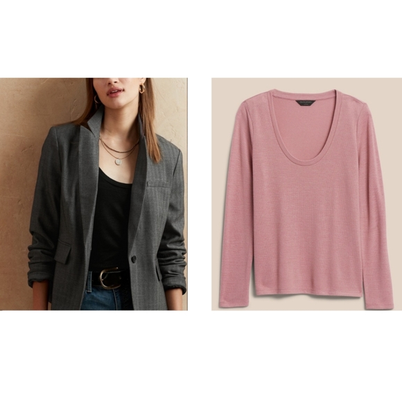 Black Banana Republic LuxeSpun T-Shirt - Picture 6 of 7